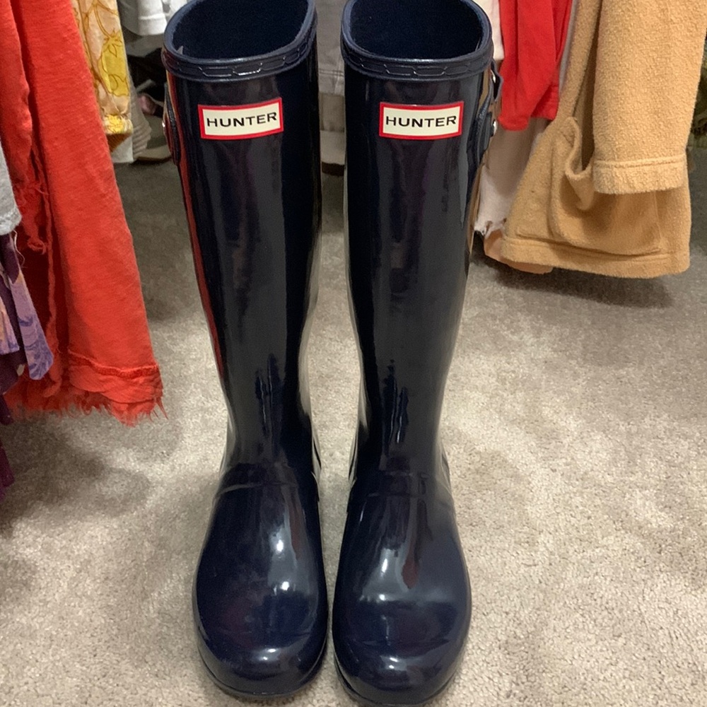 Hunter Rain Boots dark blue color